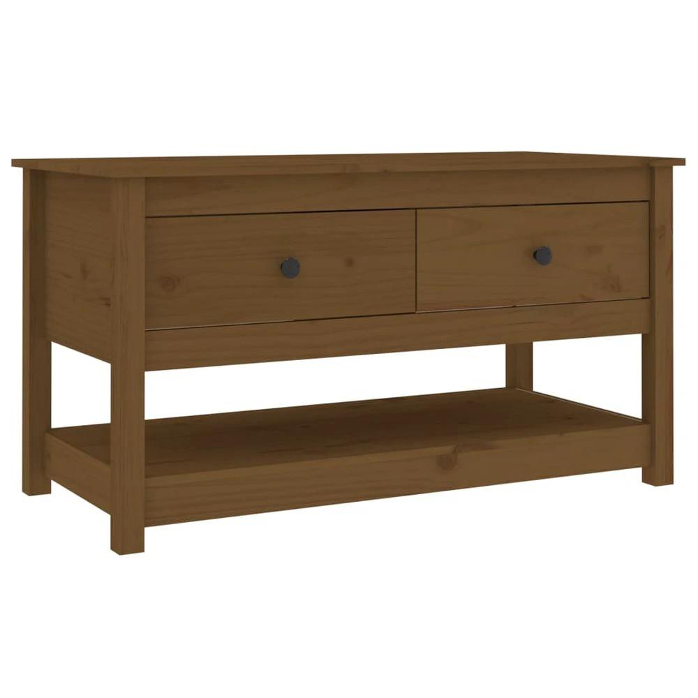 Coffee Table vidaXL Honey Brown 102x49x55 cm Solid Wood Pine by vidaXL