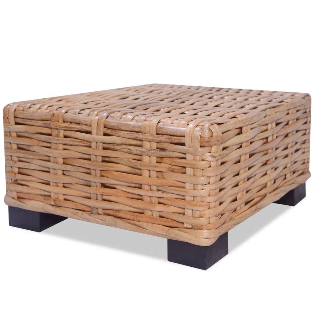 vidaXL Coffee Table vidaXL Natural Rattan 45x45x30 cm - Coffee Tables Coffee Table