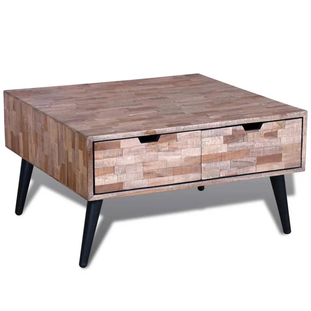 vidaXL Coffee Table with 4 Drawers vidaXL Reclaimed Teak Wood - Coffee Tables Coffee Table