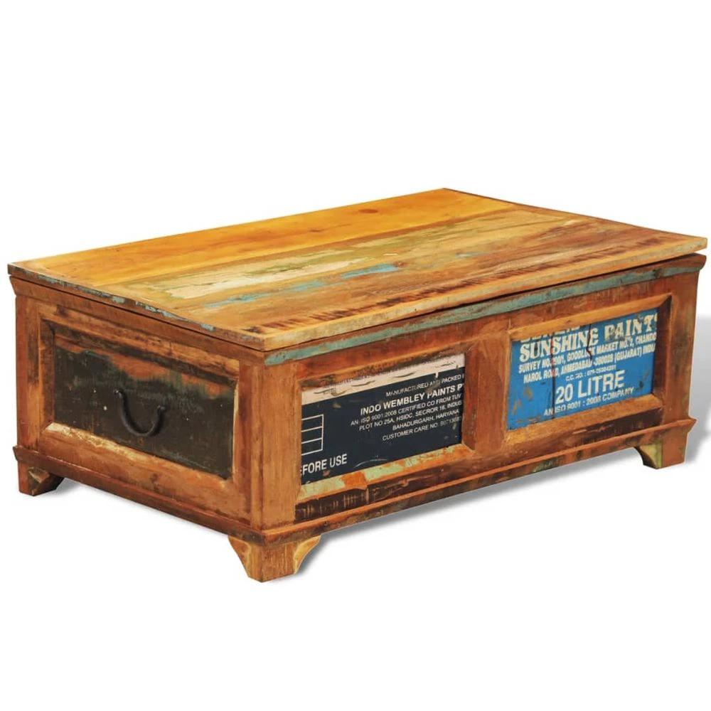 vidaXL Coffee Table with Storage Vintage vidaXL Reclaimed Wood - Coffee Tables Coffee Table