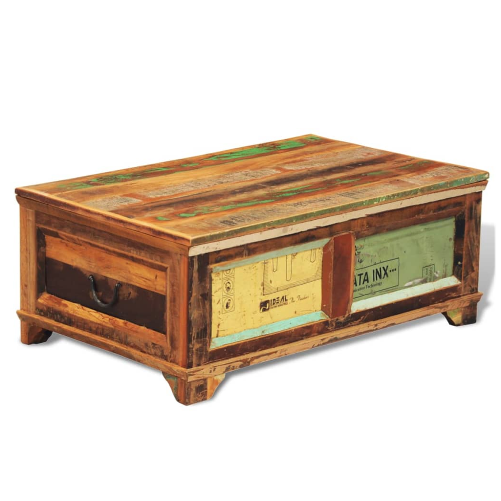 vidaXL Coffee Table with Storage Vintage vidaXL Reclaimed Wood - Coffee Tables Coffee Table