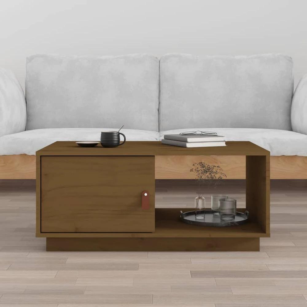 Coffee Table 80x50x35.5 cm vidaXL Solid Wood Pine by vidaXL