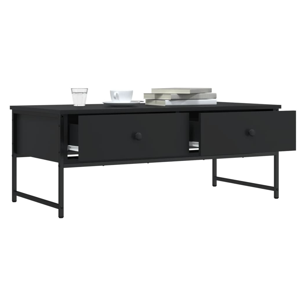 vidaXL Coffee Table Black 101x49x39.5 cm vidaXL Engineered Wood - Coffee Tables Coffee Table