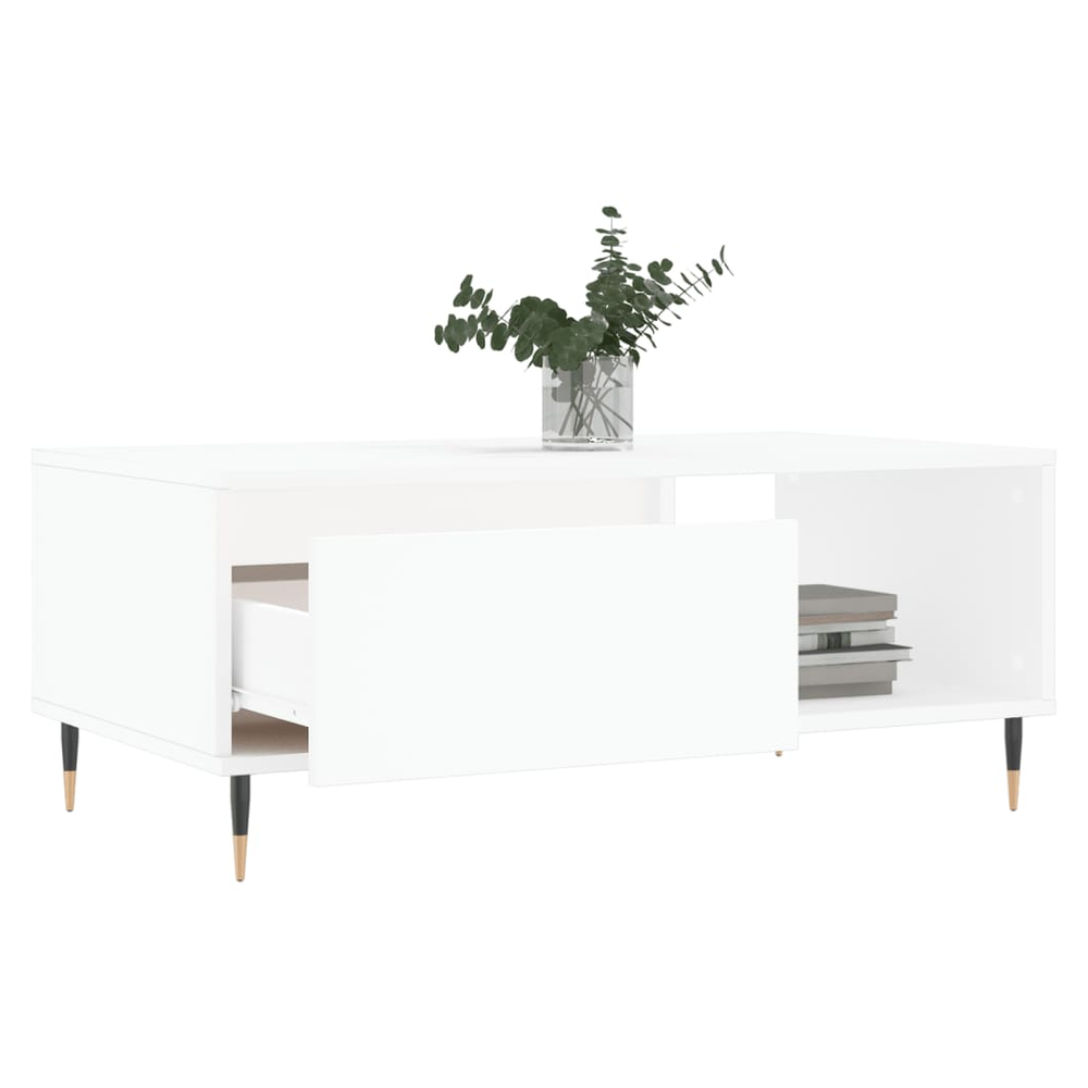 vidaXL Coffee Table White 90x50x36.5 cm vidaXL - Engineered Wood - Coffee Tables Coffee Table