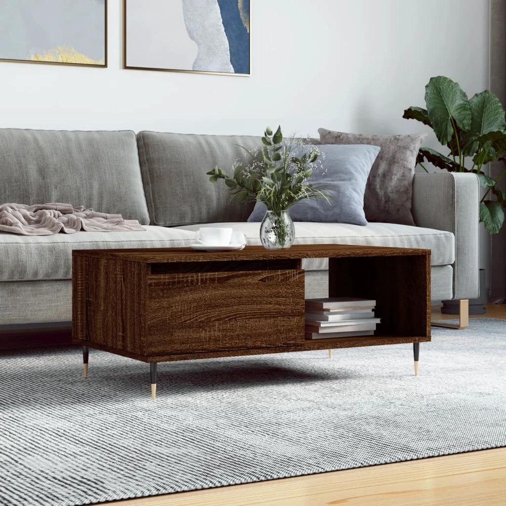 vidaXL Coffee Table White 90x50x36.5 cm vidaXL - Engineered Wood - Coffee Tables Coffee Table