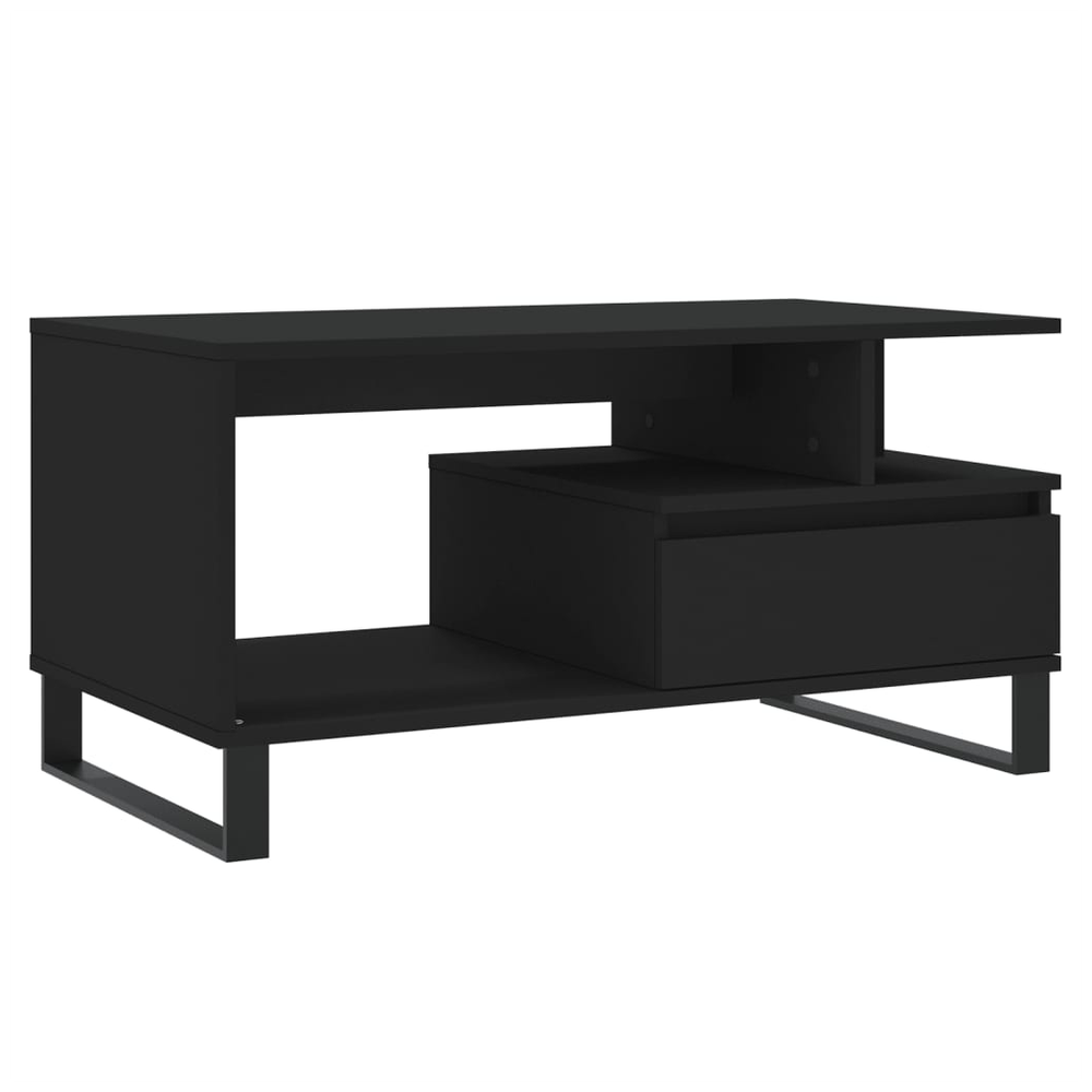 vidaXL Coffee Table Black 90x49x45 cm vidaXL Engineered Wood - Coffee Tables Coffee Table