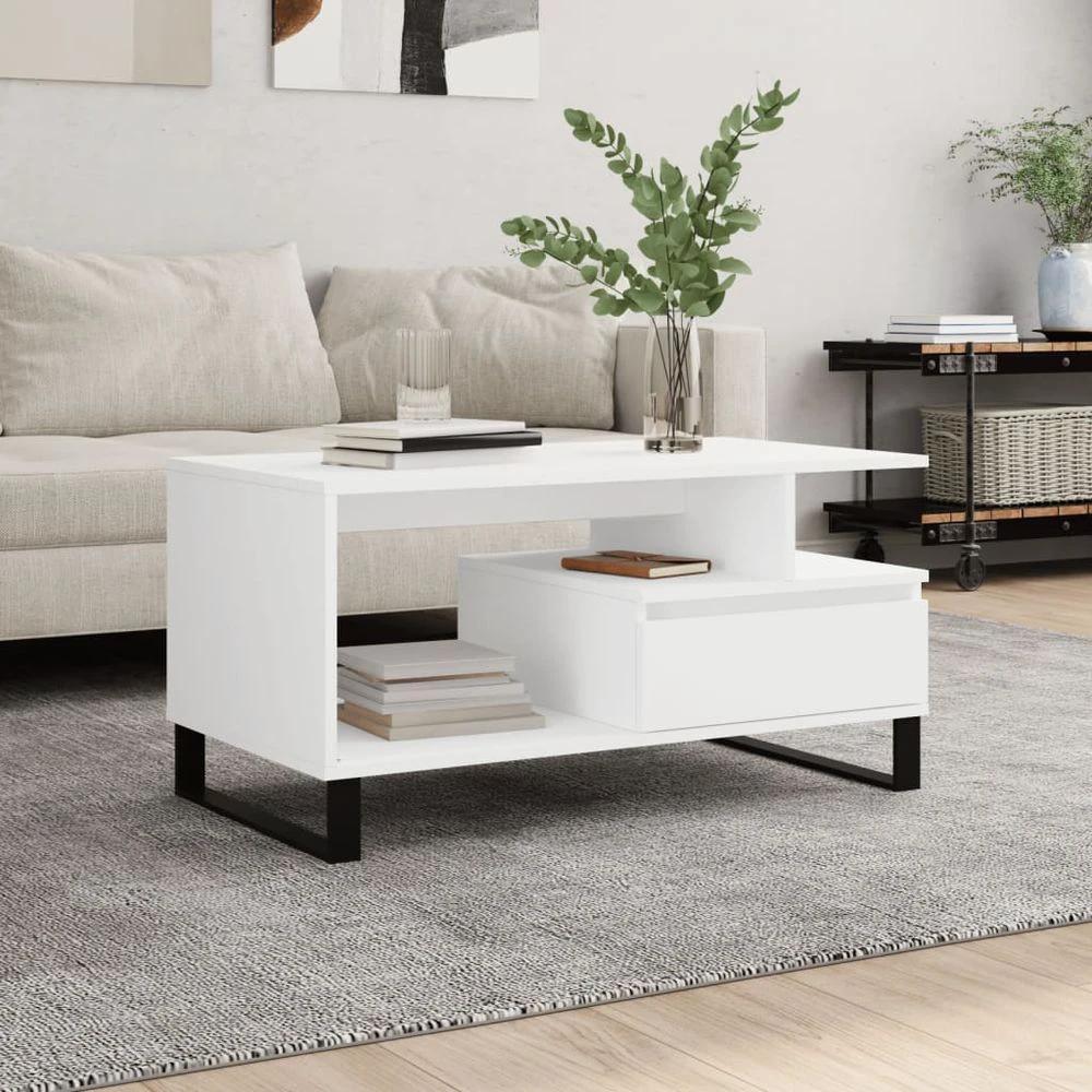 vidaXL Coffee Table Black 90x49x45 cm vidaXL Engineered Wood - Coffee Tables Coffee Table