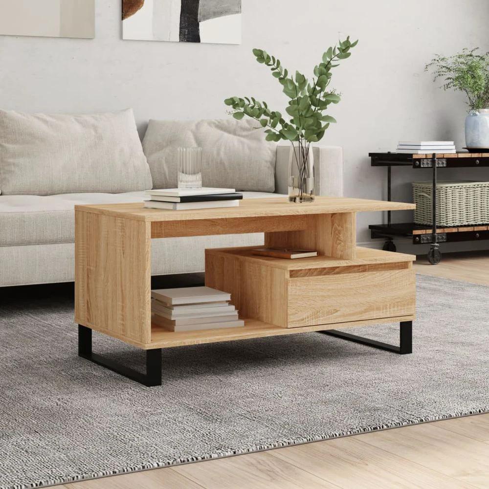 vidaXL Coffee Table Black 90x49x45 cm vidaXL Engineered Wood - Coffee Tables Coffee Table