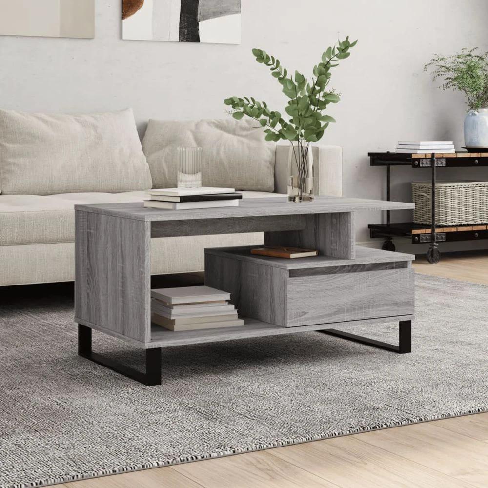 vidaXL Coffee Table Black 90x49x45 cm vidaXL Engineered Wood - Coffee Tables Coffee Table