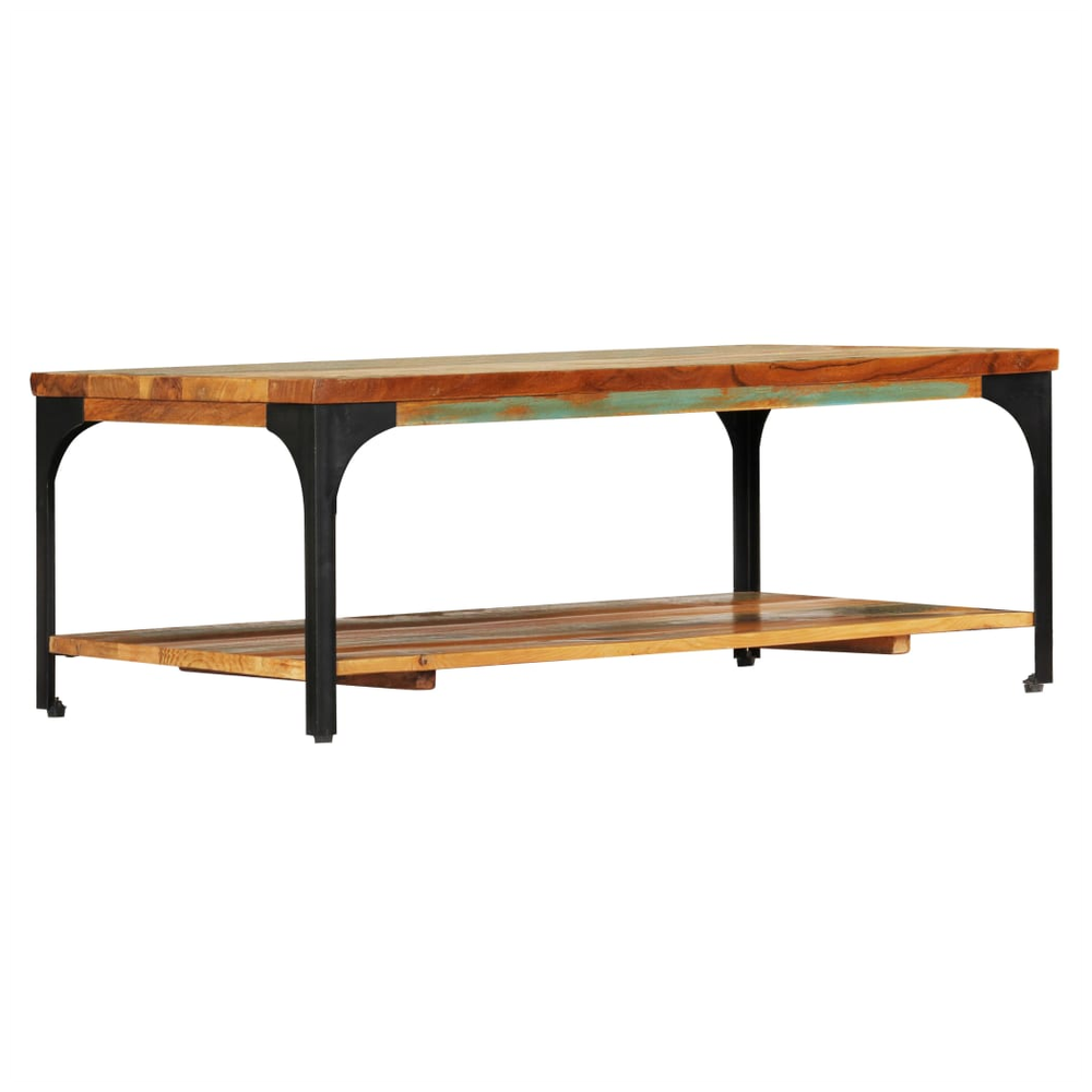 Coffee Table with Shelf 100x60x35 cm vidaXL Solid Reclaimed Wood by vidaXL