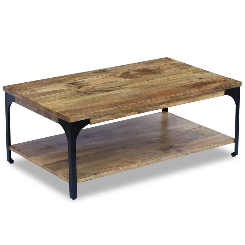 Coffee Table with Shelf 100x60x35 cm vidaXL Solid Reclaimed Wood by vidaXL