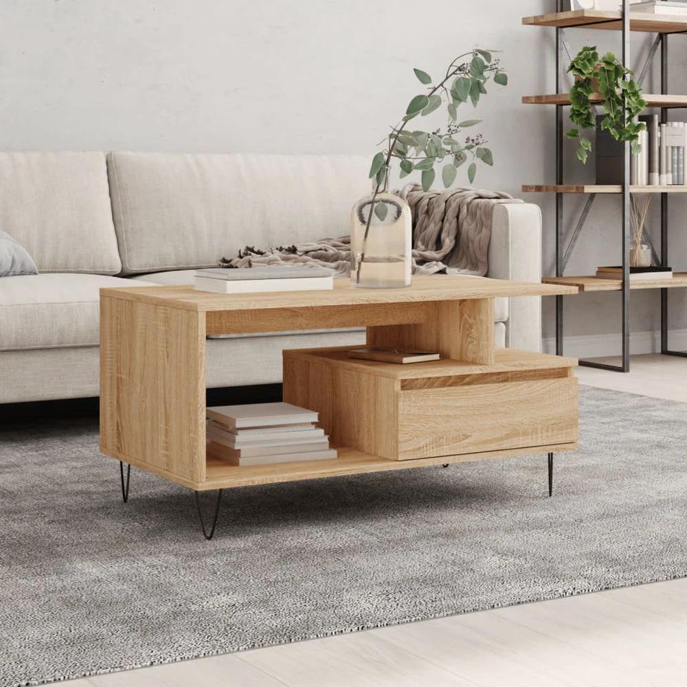 vidaXL Coffee Table White 90x49x45 cm vidaXL Engineered Wood - Coffee Tables Coffee Table