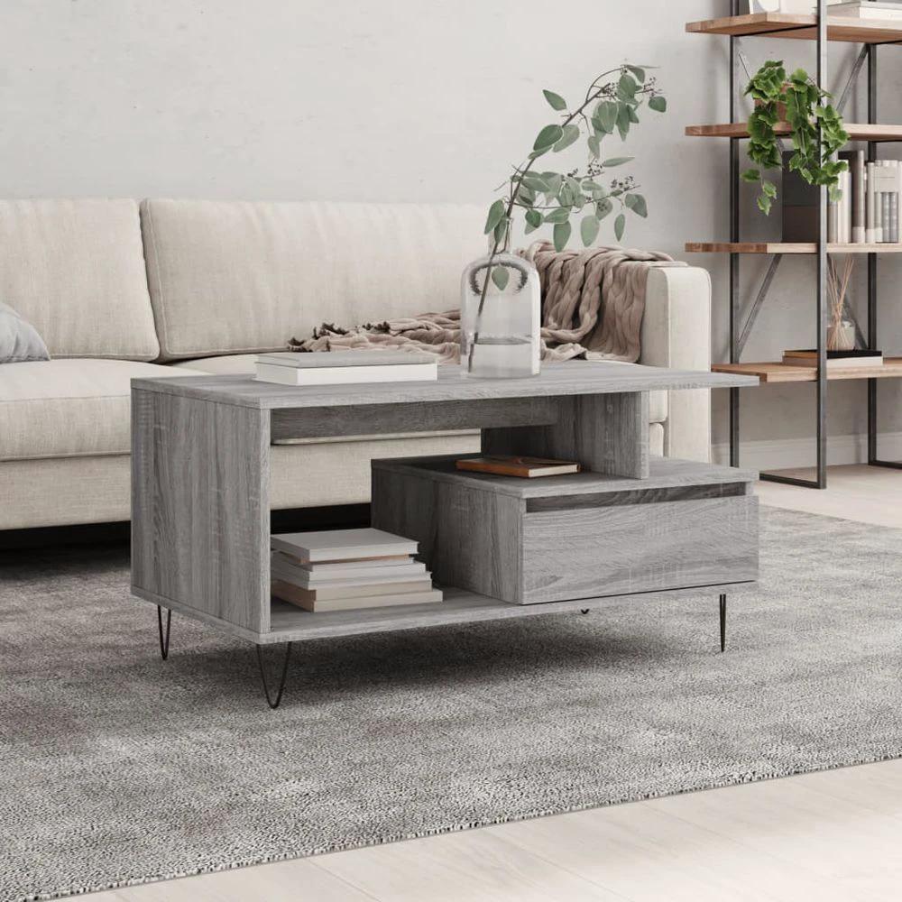 Coffee Table White 90x49x45 cm vidaXL Engineered Wood by vidaXL