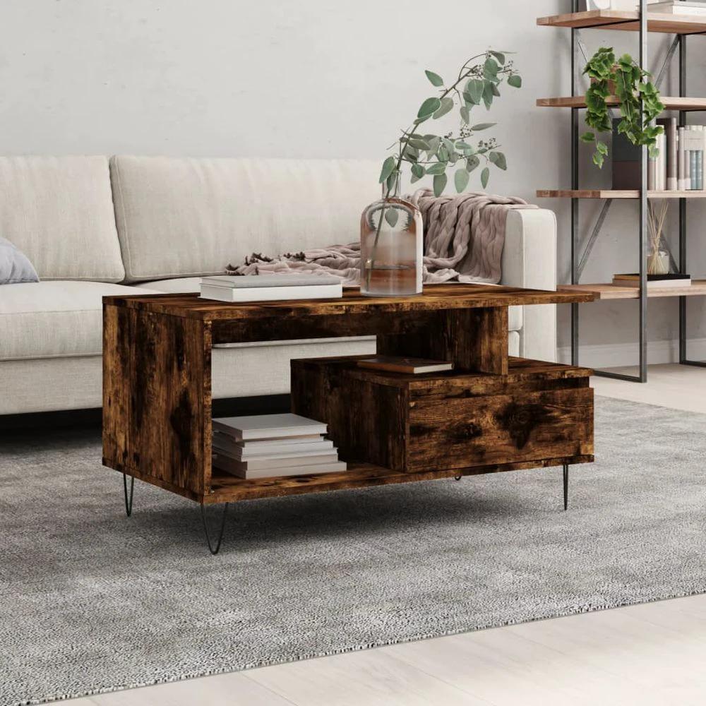 Coffee Table White 90x49x45 cm vidaXL Engineered Wood by vidaXL