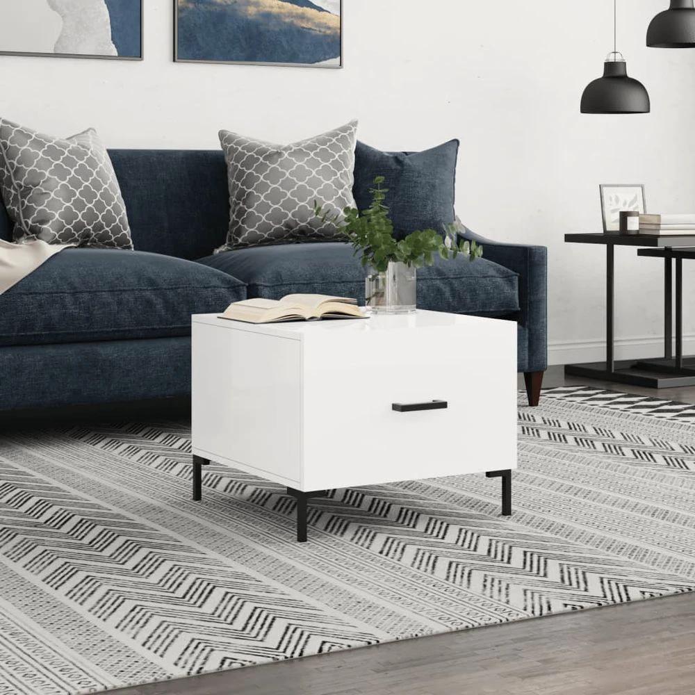 vidaXL Coffee Table White 50x50x40 cm vidaXL Engineered Wood - Coffee Tables Coffee Table