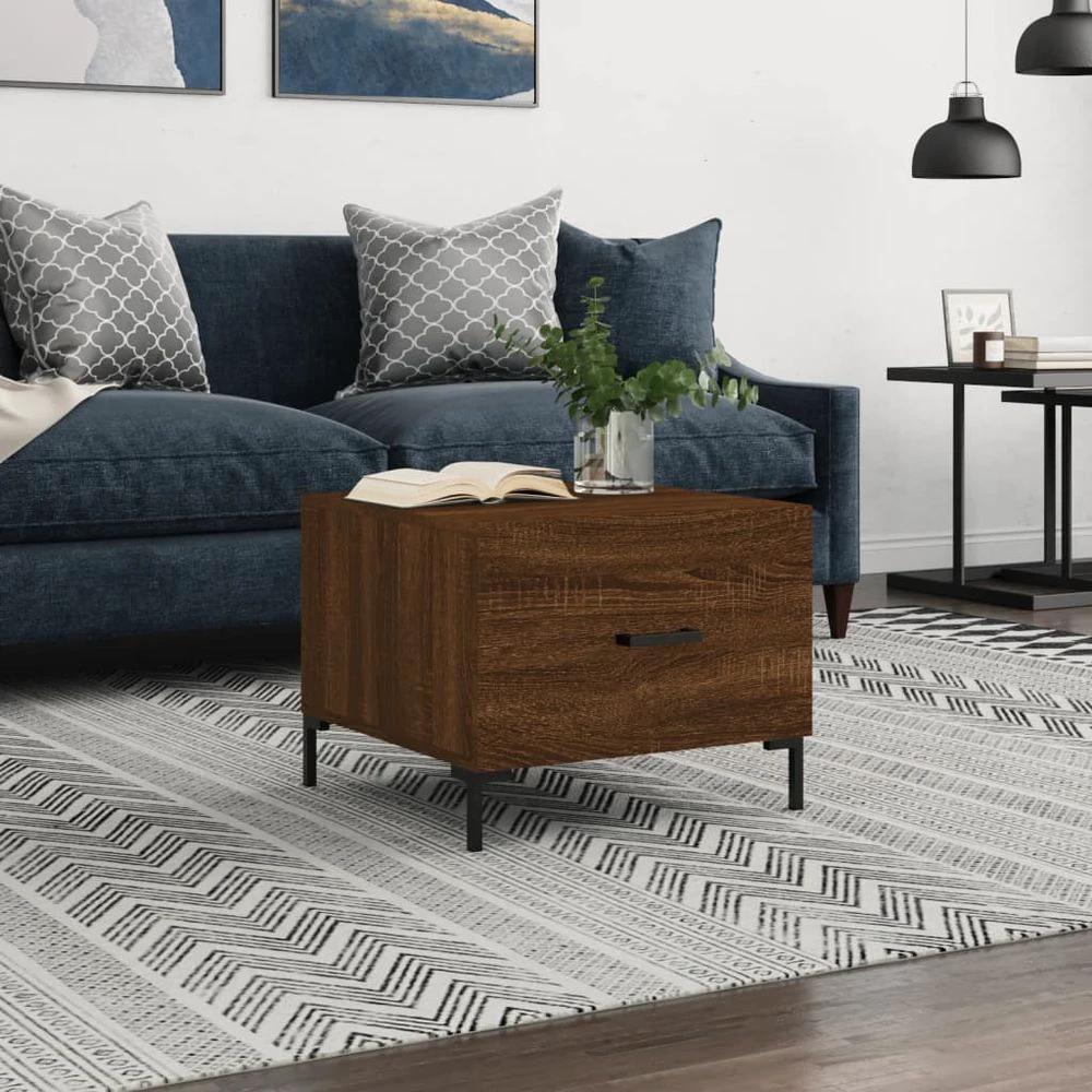 Coffee Table White 50x50x40 cm vidaXL Engineered Wood by vidaXL