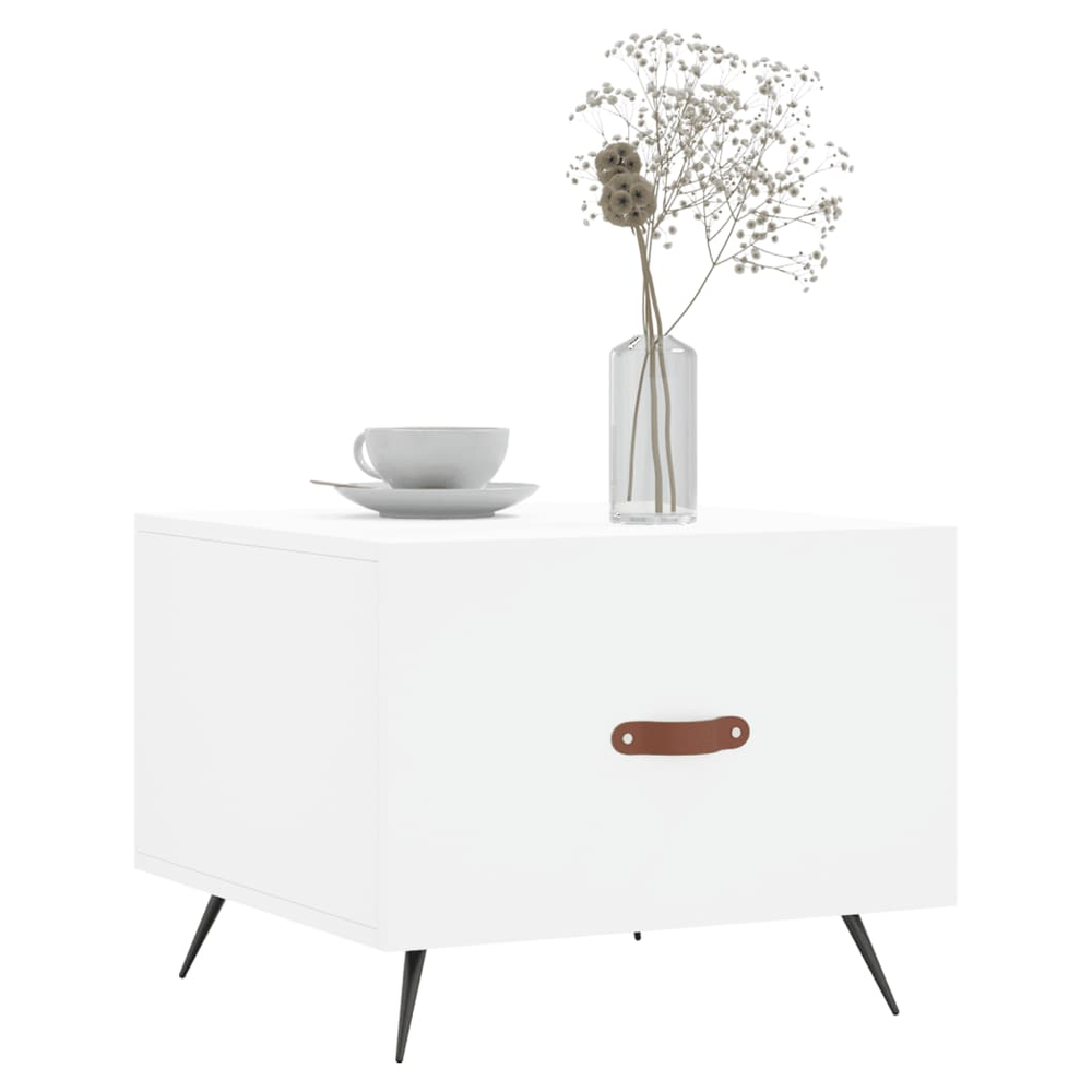 vidaXL Coffee Table White 50x50x40 cm vidaXL Engineered Wood - Coffee Tables Coffee Table