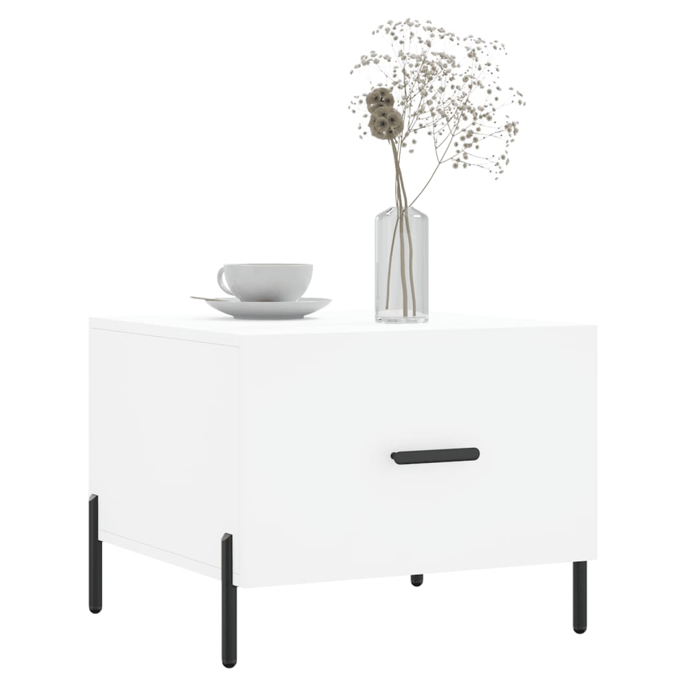 Coffee Table White 50x50x40 cm vidaXL Engineered Wood by vidaXL