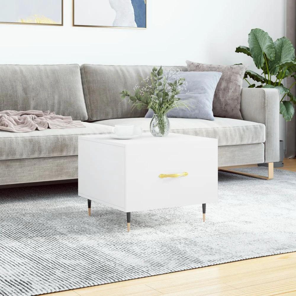 vidaXL Coffee Table White 50x50x40 cm vidaXL Engineered Wood - Coffee Tables Coffee Table