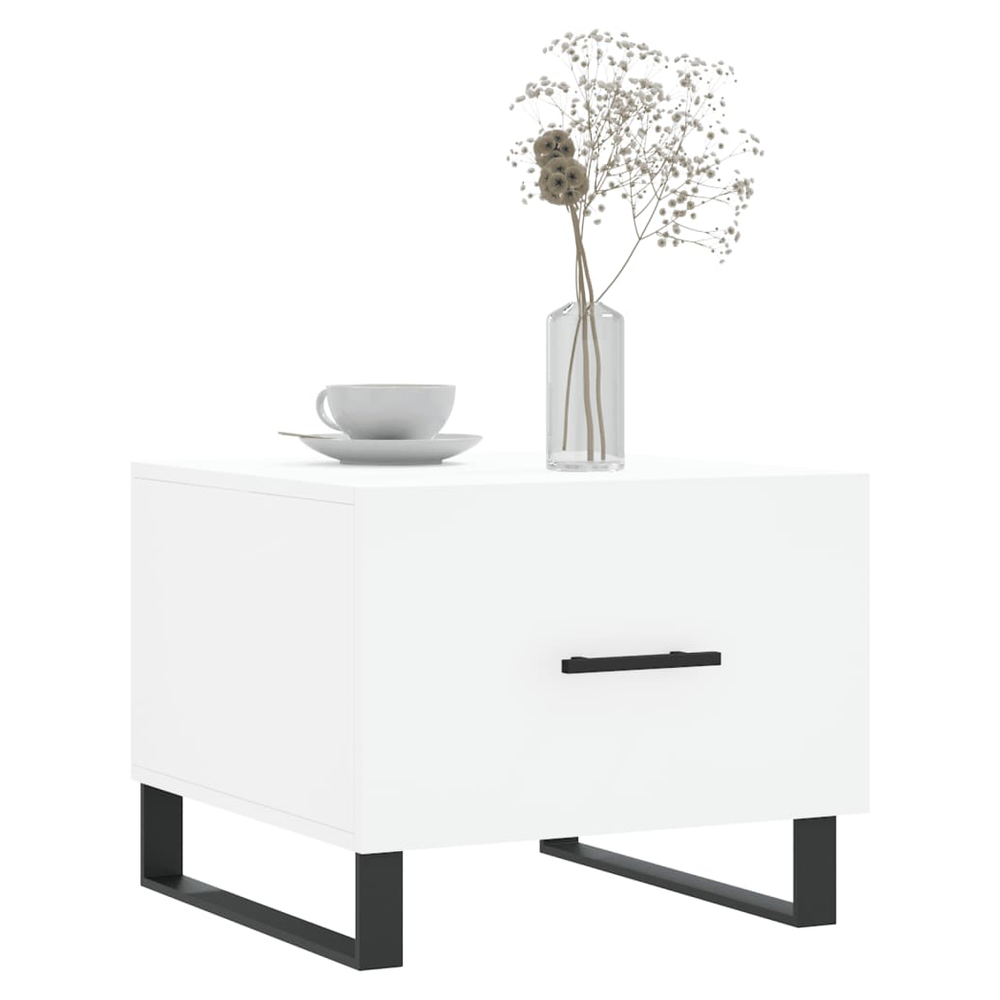 Coffee Table White 50x50x40 cm vidaXL Engineered Wood by vidaXL