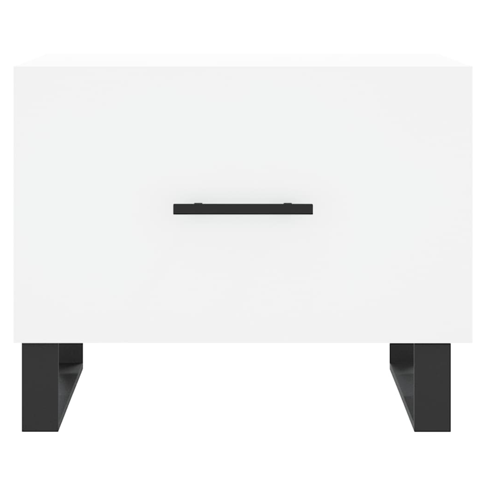 Coffee Table White 50x50x40 cm vidaXL Engineered Wood by vidaXL