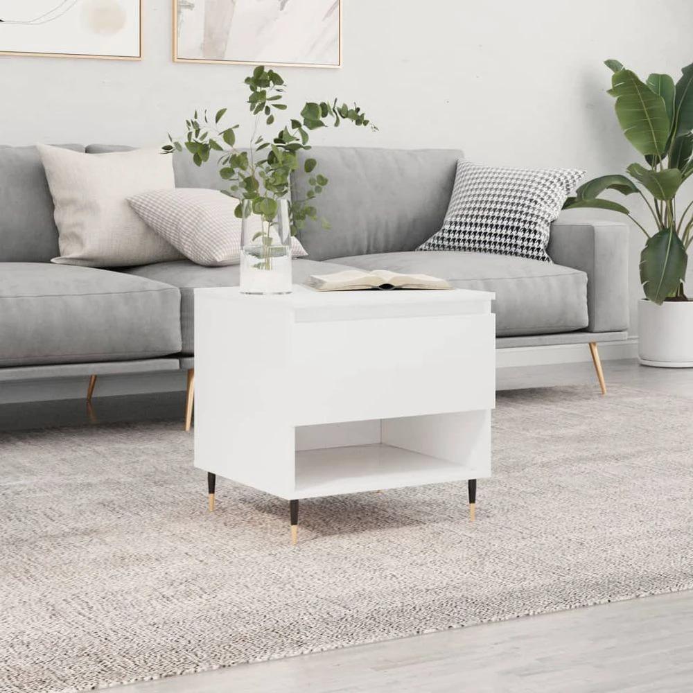 Coffee Table White 50x46x50 cm vidaXL Engineered Wood by vidaXL