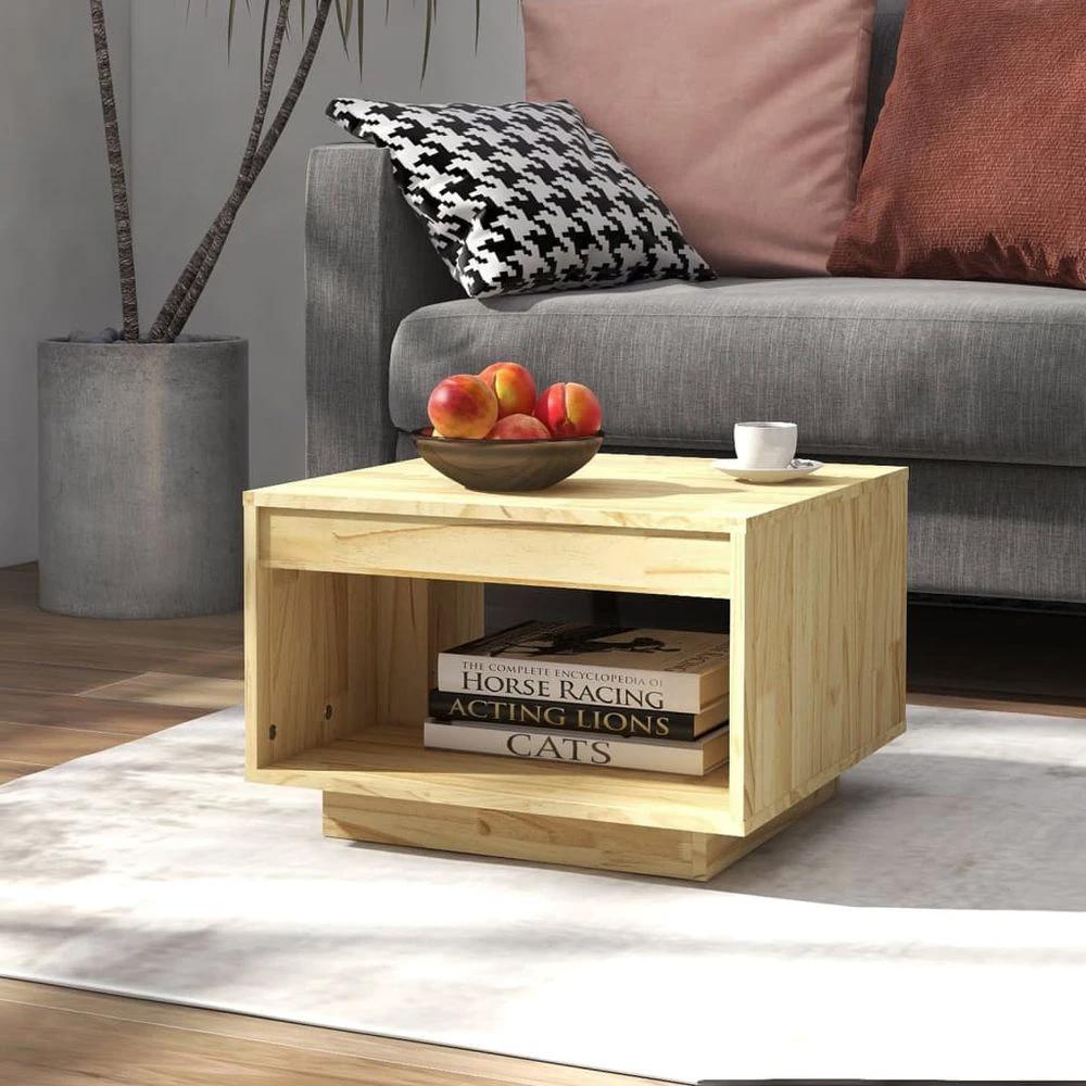 Coffee Table 50x50x33.5 cm vidaXL Solid Pinewood by vidaXL