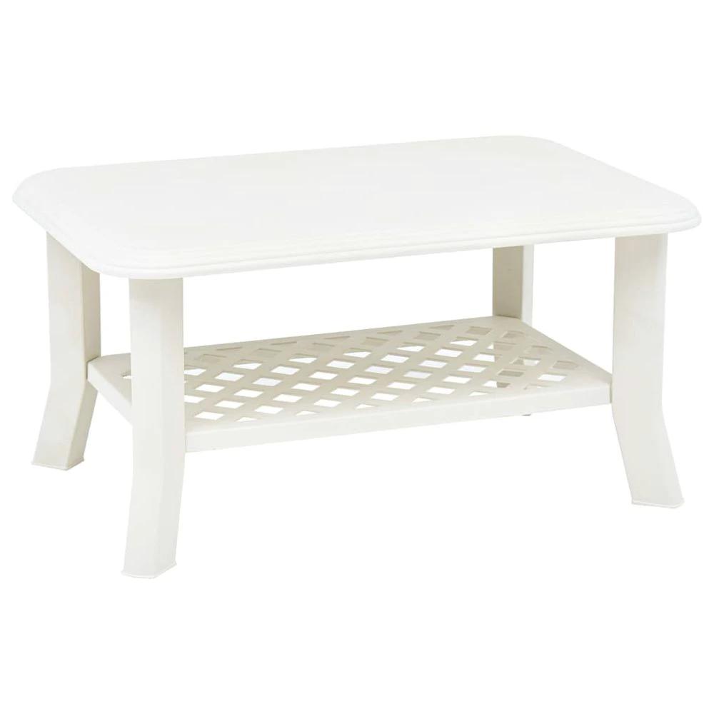 vidaXL Coffee Table vidaXL White 90x60x46 cm Plastic - Coffee Tables Coffee Table