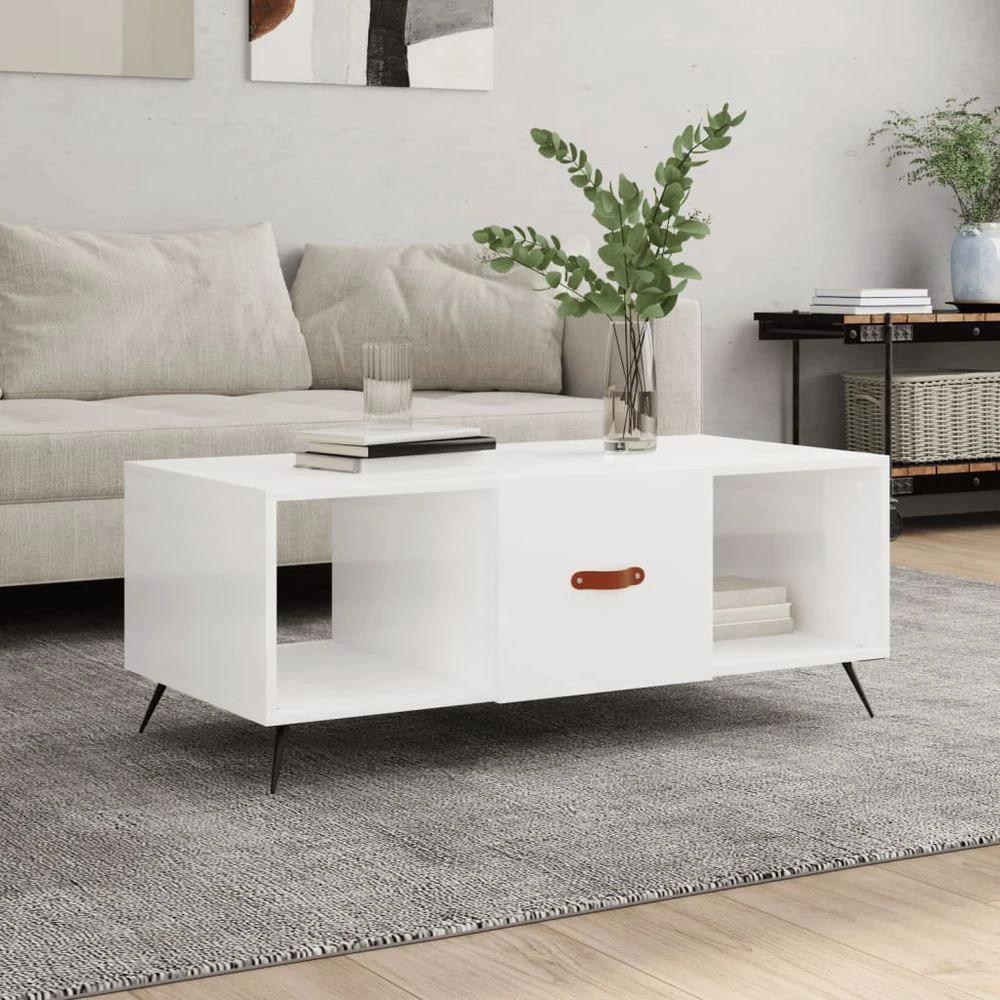 Coffee Table White 102x50x40 cm vidaXL Engineered Wood by vidaXL