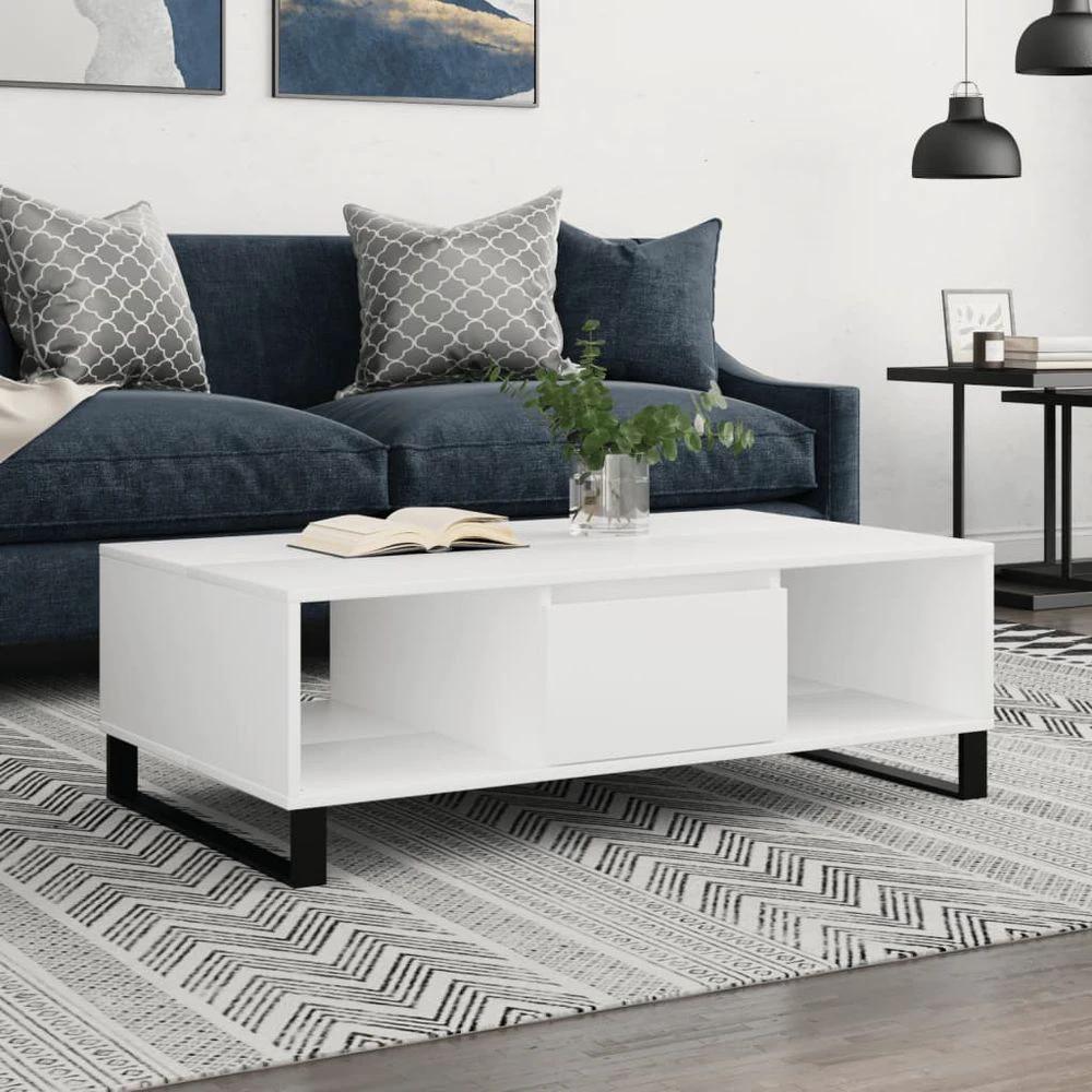 vidaXL Coffee Table White 104x60x35 cm vidaXL Engineered Wood - Coffee Tables Coffee Table