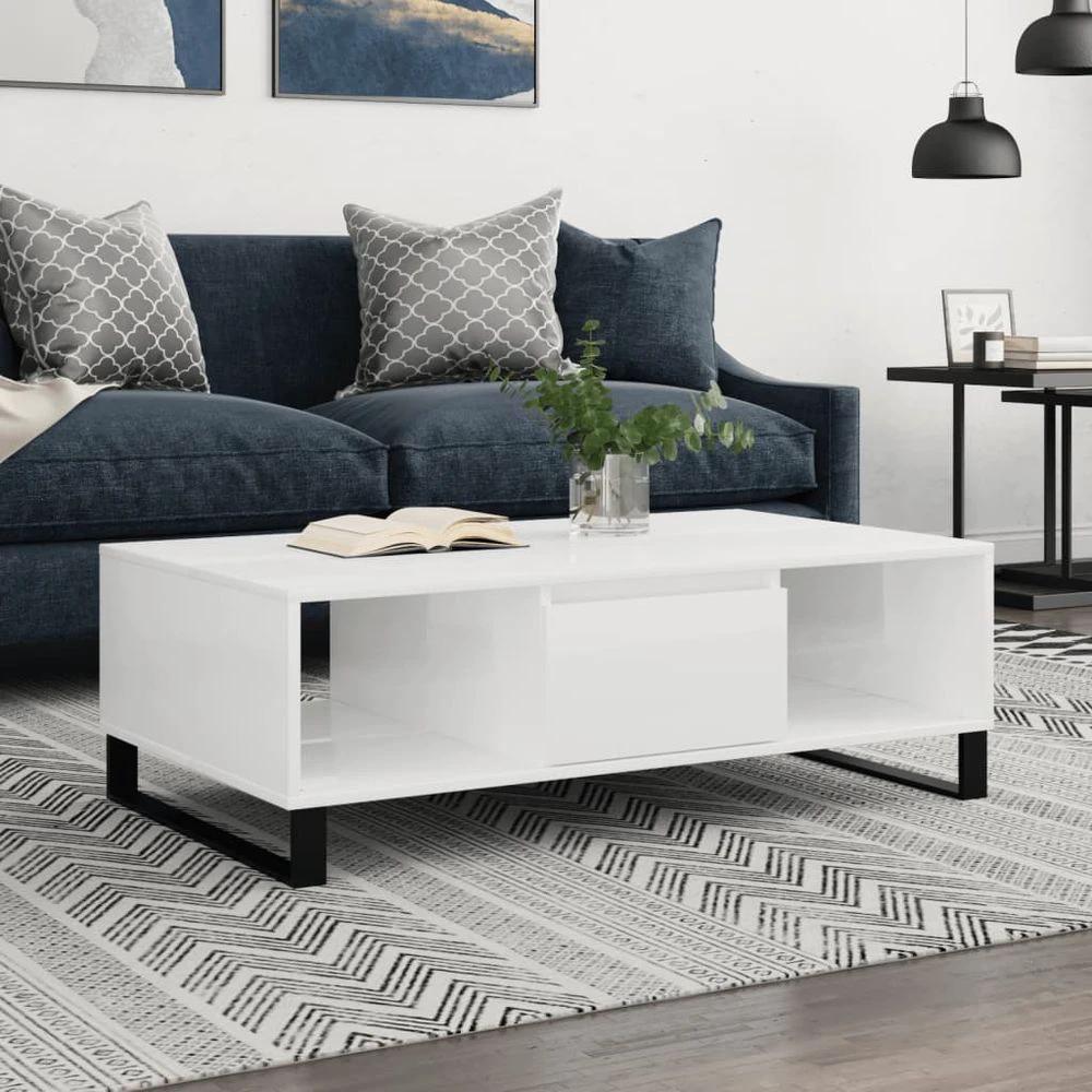 vidaXL Coffee Table White 104x60x35 cm vidaXL Engineered Wood - Coffee Tables Coffee Table