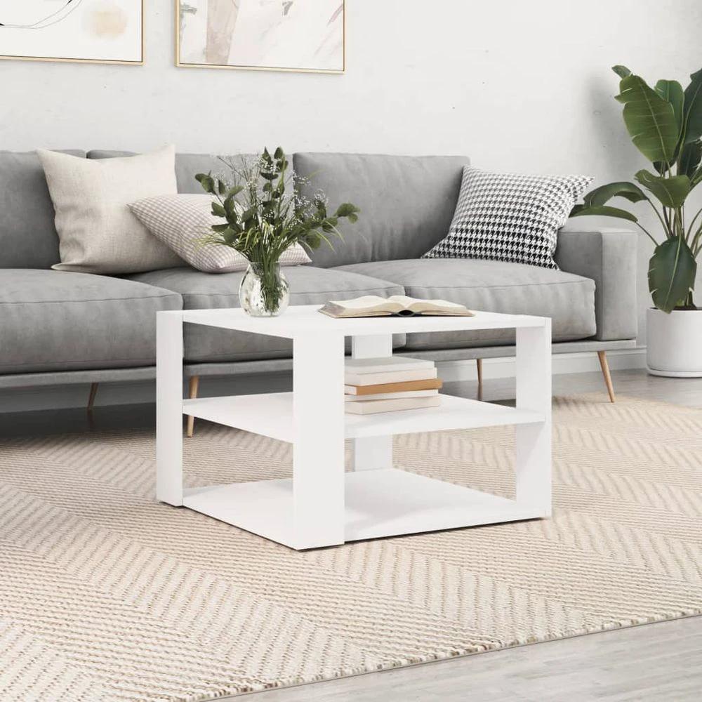 Coffee Table White 59.5x59.5x40 cm vidaXL Engineered Wood by vidaXL