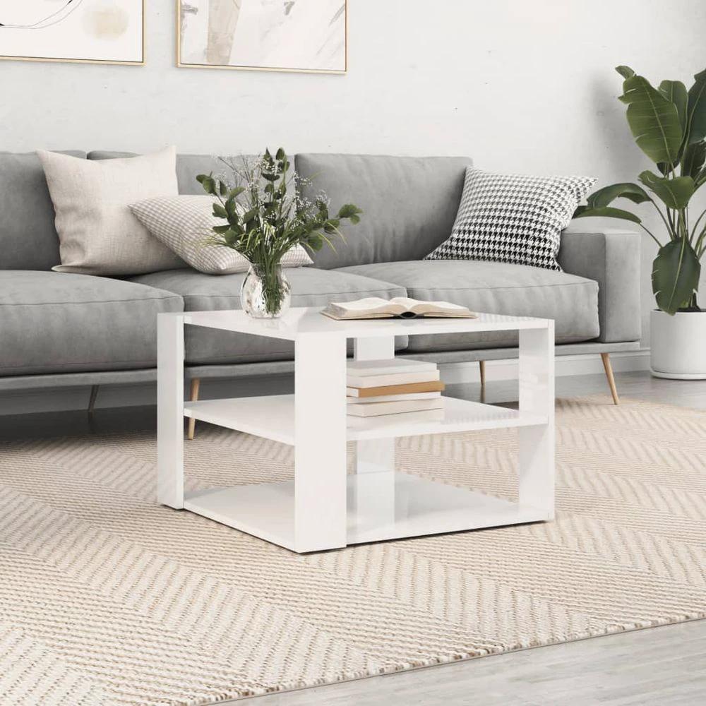 Coffee Table White 59.5x59.5x40 cm vidaXL Engineered Wood by vidaXL