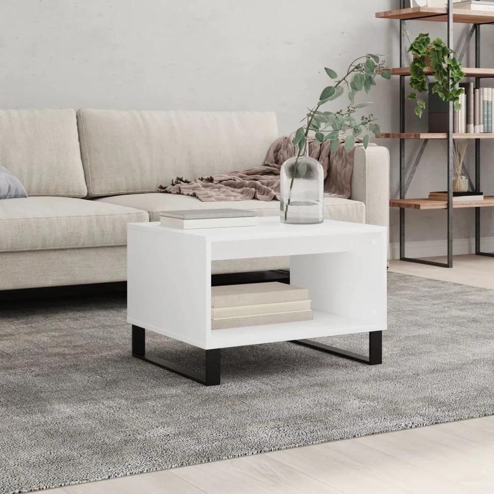 vidaXL Coffee Table White 60x50x40 cm vidaXL Engineered Wood - Coffee Tables Coffee Table