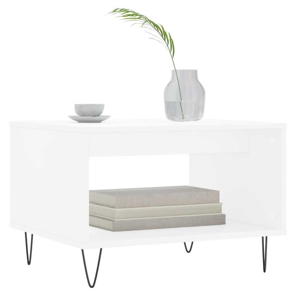 vidaXL Coffee Table White 60x50x40 cm vidaXL Engineered Wood - Coffee Tables Coffee Table