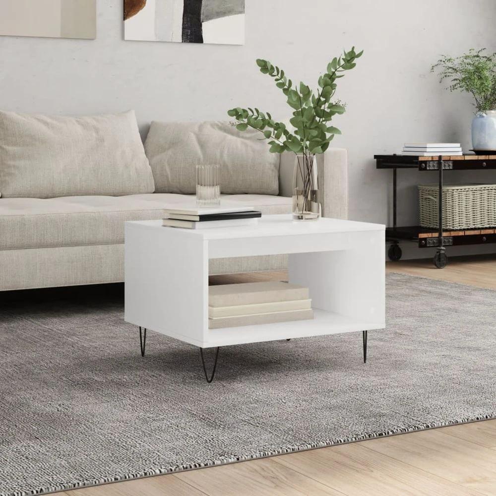 vidaXL Coffee Table White 60x50x40 cm vidaXL Engineered Wood - Coffee Tables Coffee Table
