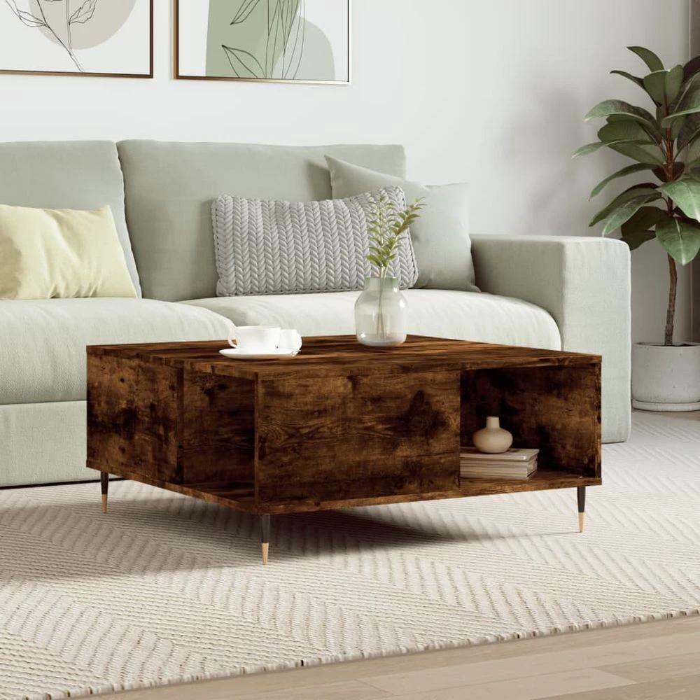 Coffee Table White 80x80x36.5 cm vidaXL Engineered Wood by vidaXL