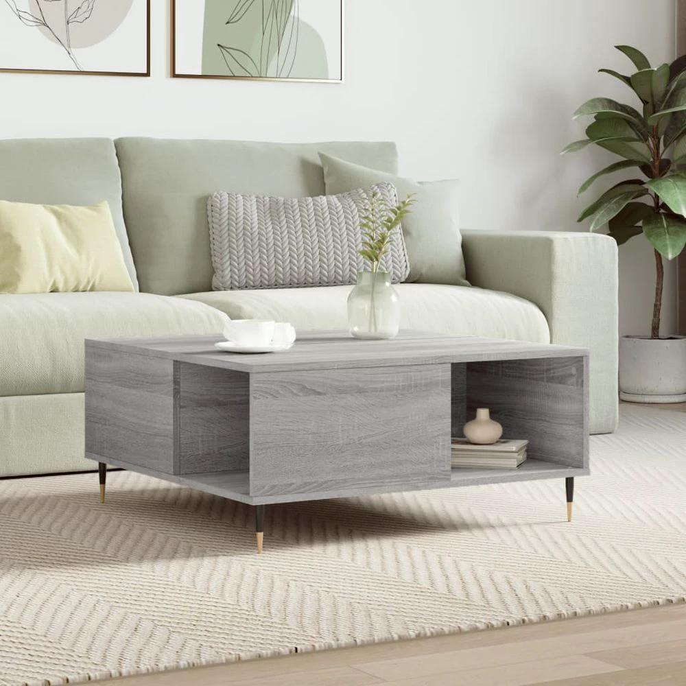 Coffee Table White 80x80x36.5 cm vidaXL Engineered Wood by vidaXL