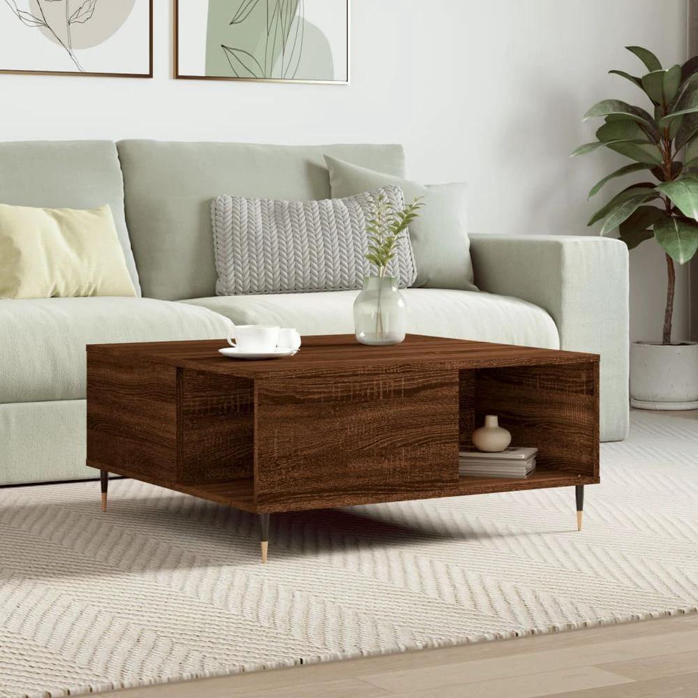 Coffee Table White 80x80x36.5 cm vidaXL Engineered Wood by vidaXL