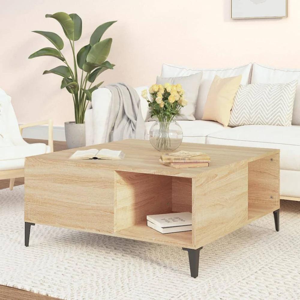 vidaXL Coffee Table White 80x80x36.5 cm vidaXL Engineered Wood - Coffee Tables Coffee Table