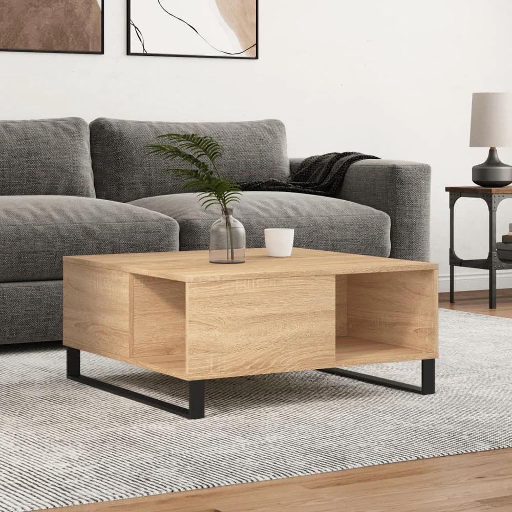 Coffee Table White 80x80x36.5 cm vidaXL Engineered Wood by vidaXL