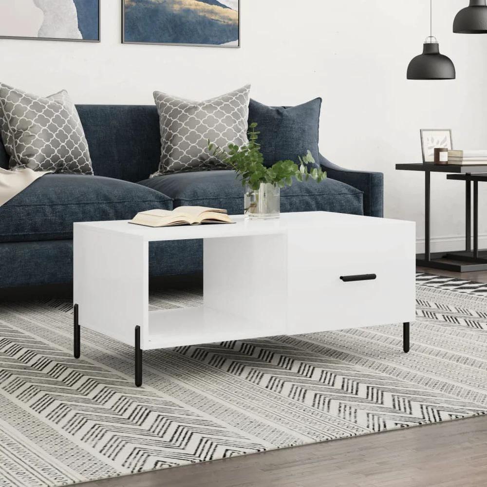Coffee Table White 90x50x40 cm vidaXL Engineered Wood by vidaXL
