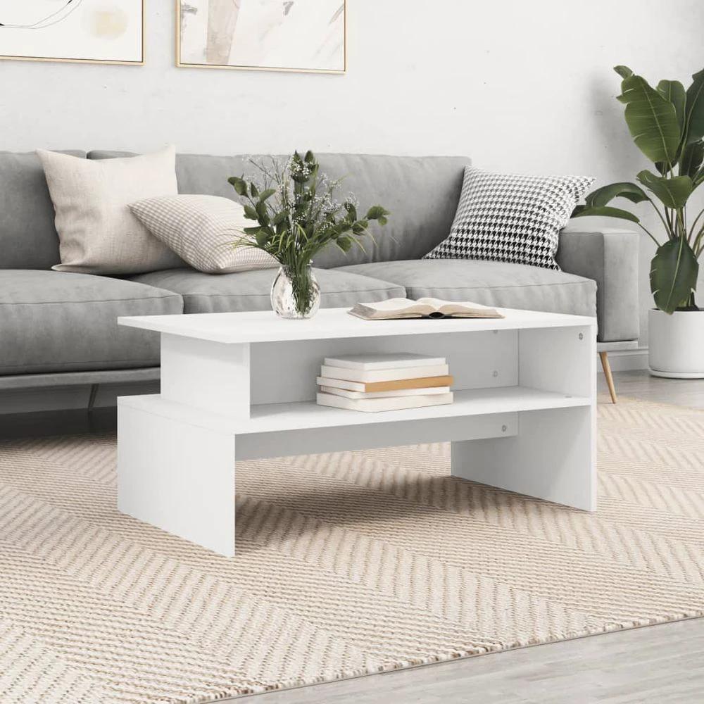 vidaXL Coffee Table White 90x55x42.5 cm vidaXL Engineered Wood - Coffee Tables Coffee Table