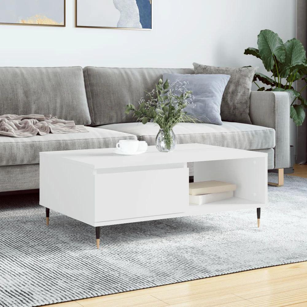 vidaXL Coffee Table White 90x60x35 cm vidaXL Engineered Wood - Coffee Tables Coffee Table