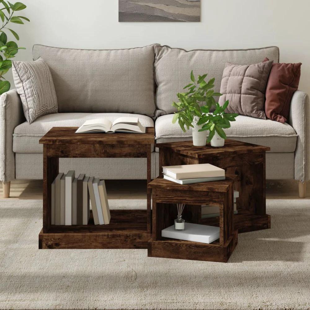vidaXL Coffee Tables 3 pcs White Engineered Wood vidaXL - Coffee Tables Coffee Table