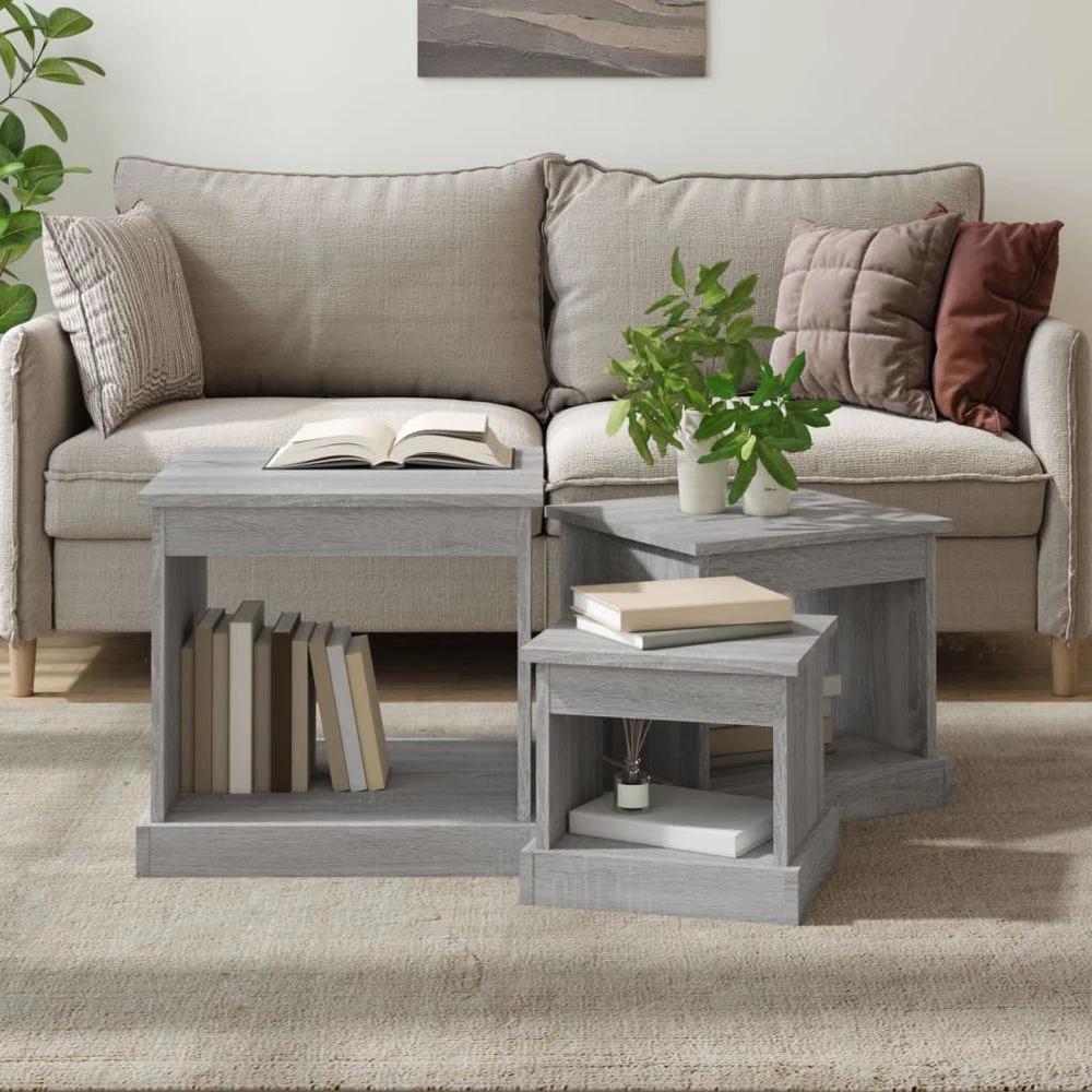 vidaXL Coffee Tables 3 pcs White Engineered Wood vidaXL - Coffee Tables Coffee Table