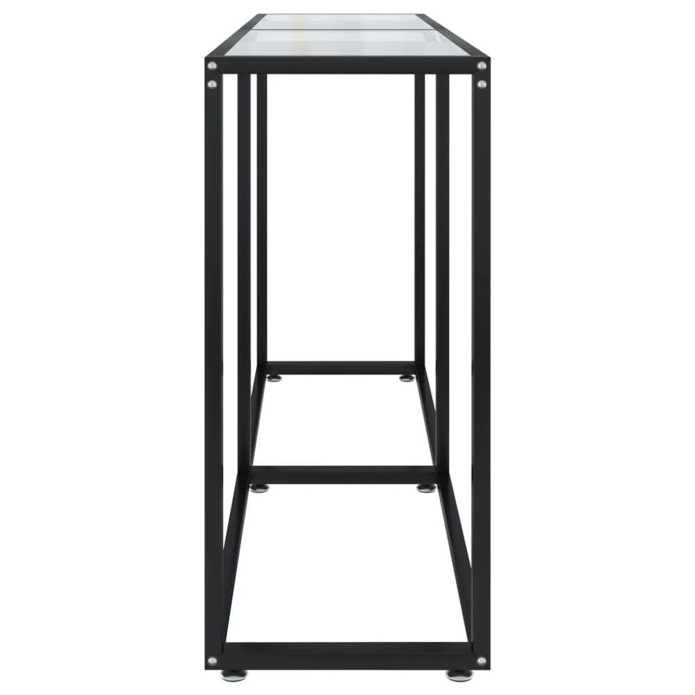 Console Table vidaXL Transparent 140x35x75.5cm Tempered Glass by vidaXL