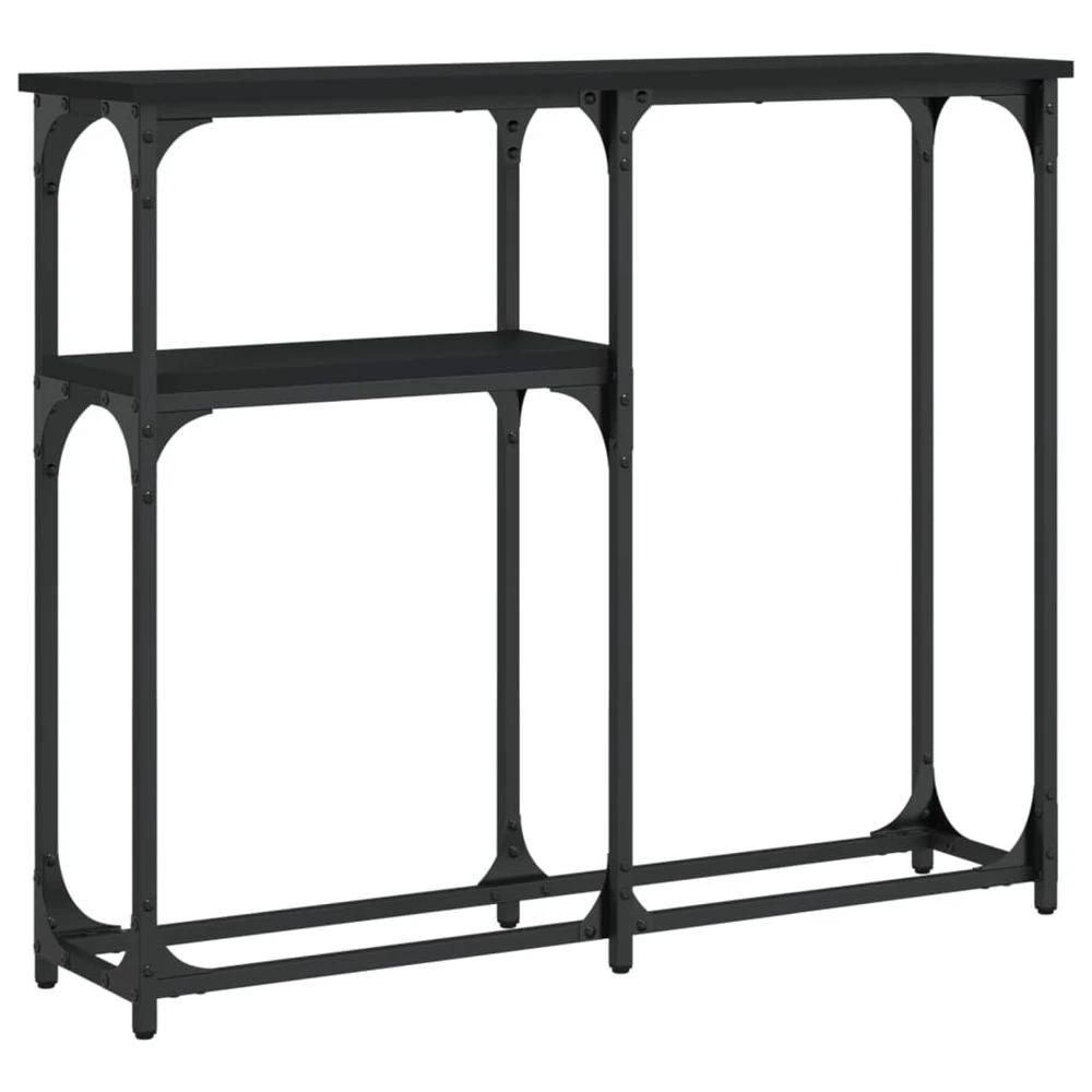 Console Table Black 90x22.5x75 cm vidaXL Engineered Wood by vidaXL