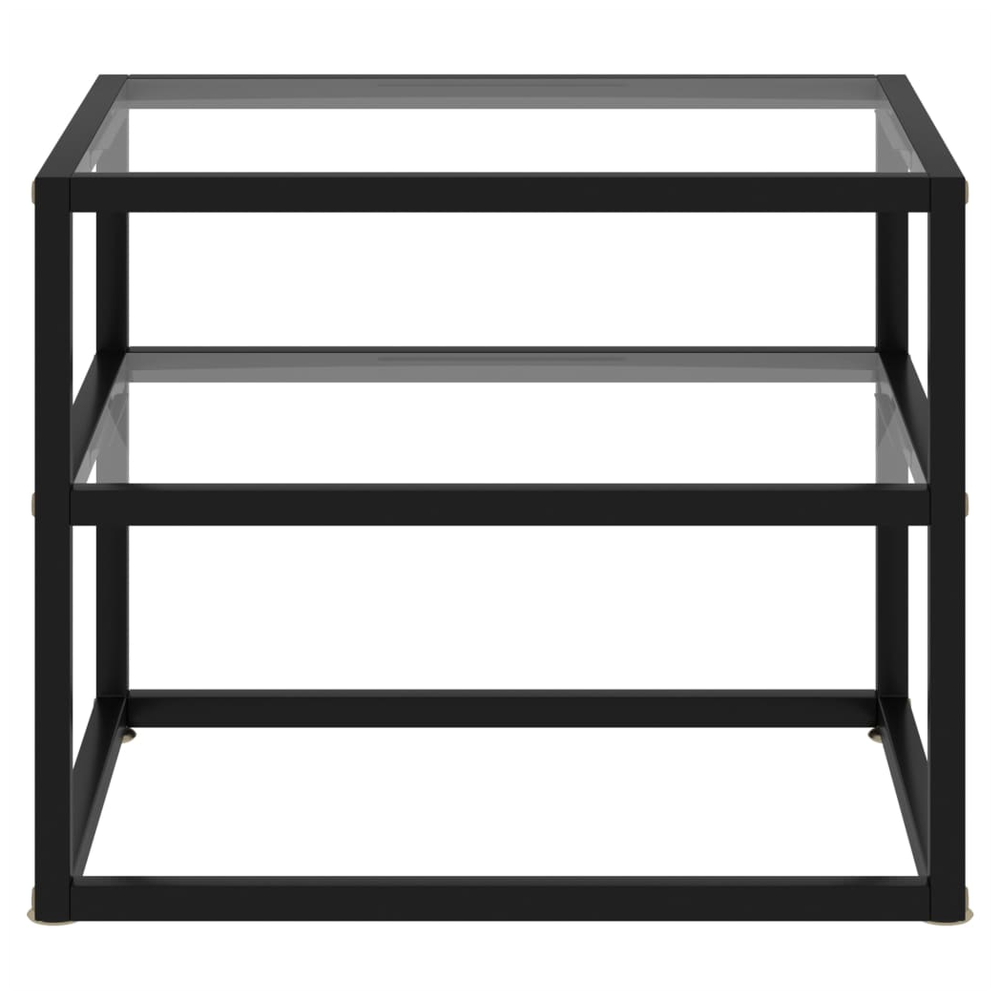 vidaXL Console Table vidaXL Transparent 50x40x40 cm Tempered Glass - Uncategorized Console Table