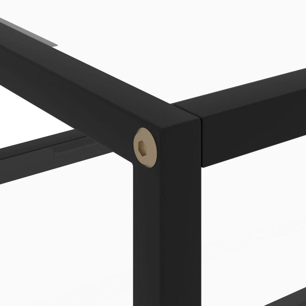 vidaXL Console Table vidaXL Transparent 50x40x40 cm Tempered Glass - Uncategorized Console Table